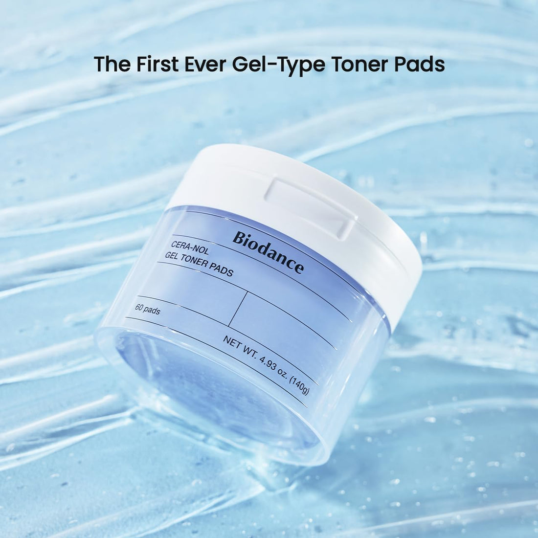 Ceranol Gel Toner Pads 60 Pads | Hydrating Ceramide Toner Pads for Soothing & Barrier Repair