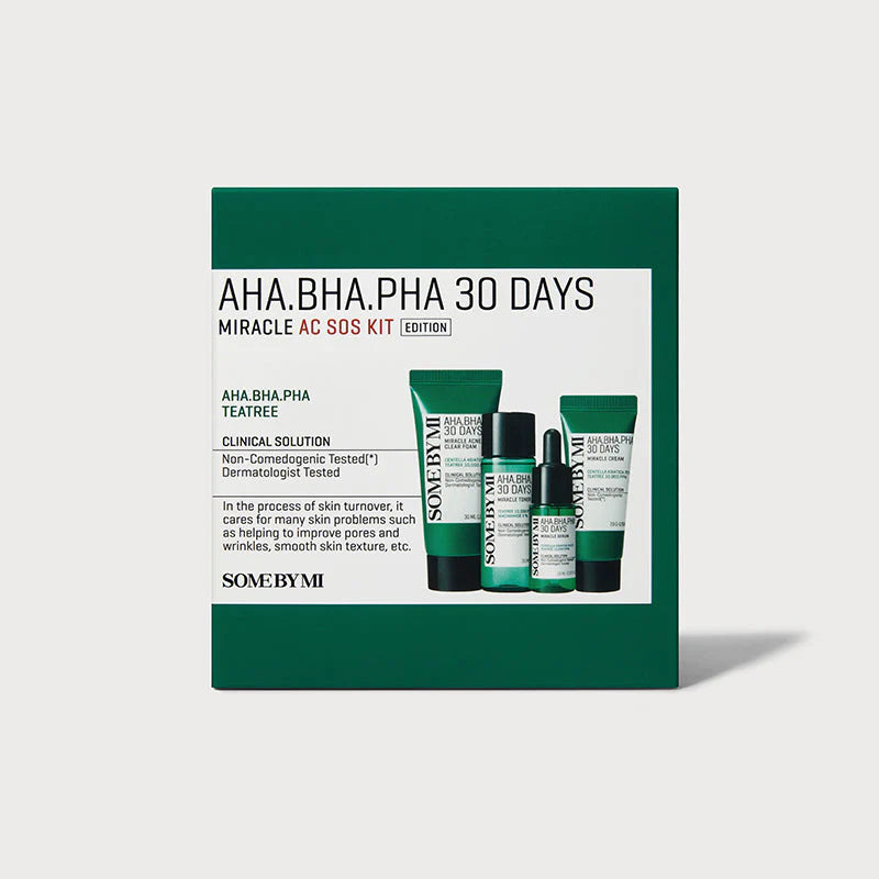 AHA BHA PHA 30 Days Miracle AC SOS Kit – Pore Clearing & Blemish Care Set